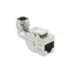 Delock Keystone modul RJ45 aljzat   LSA, Cat.6A, szerszám nélküli, 90 -os hajlítású, árnyékolt
