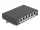 Delock Mini asztali patch panel, RJ45 aljzat, 6 port, Cat.6A, árnyékolt, fekete