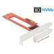 Delock PCI Express x4-kártya - 1 x M.3 / NF1 nyílás - alacsony profilú formatényező (90401)