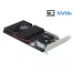 Delock PCI Express x8 / x16 kártya - 4 x belső NVMe M.2 M-kulcs M-kulcs