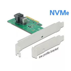  Delock PCI Express x4 Card - 1 x belső NVMe SFF-8643 - alacsony profilú formatényező