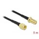 Delock antennakábel SMA-dugó - SMA-hüvely LMR/CFD100, 5m (90441)