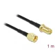 Delock antenna kábel RP-SMA-dugó - RP-SMA-hüvely LMR/CFD100 1m  (90443)