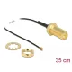 Delock Antenna kábel RP-SMA anya válaszfali csatlakozóval apa MHF  4-dugó 0.81 35 cm menethossz 35 m