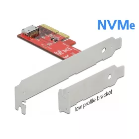   Delock PCI Express x4-kártya > 1 x belső OCuLink SFF-8612 - alacsony profilú formatényező (90482)