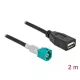 Delock Kábel HSD Z apa - A-típusú USB 2.0 anya 2 m (90488)
