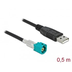 Delock Kábel HSD Z apa - A-típusú USB 2.0 apa 0,5 m