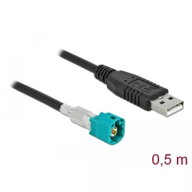 Delock Kábel HSD Z apa - A-típusú USB 2.0 apa 0,5 m