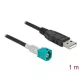 Delock Kábel HSD Z apa - A-típusú USB 2.0 apa 1 m (90490)