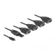 Delock Átalakító USB Type-C    4 x Soros RS-232 DB9 15 kV ESD védelemmel