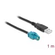 Delock Kábel HSD Z hüvely - A-típusú USB 2.0 apa 1 m (90503)