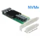 Delock PCI Express x16 Card - 8 x belső NVMe SFF-8643 - alacsony profilú formatényező