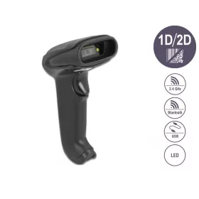   Delock Vonalkódolvasó 1D és 2D bluetooth vagy USB-hez fekete (90562)