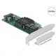 Delock PCI Express x8 kártya - 4 x belső NVMe SFF-8643 - alacsony profilú formatényező
