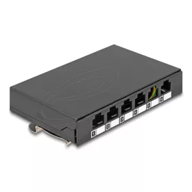 Delock Keystone üres panel, 6 portos, 0,5U, fekete