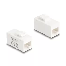   Delock Keystone modul, RJ45-aljzat - RJ45-aljzat, Cat.6A UTP fehér (90639)