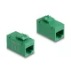 Delock Keystone modul, RJ45-aljzat - RJ45-aljzat, Cat.6A UTP zöld (90640)