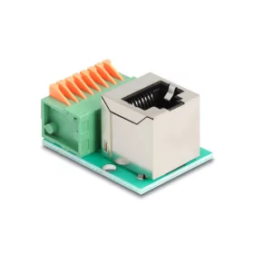  Delock RJ45 anya 90 -ban hajlított   sorkapocs lenyomó gombbal Cat.5e (90653)