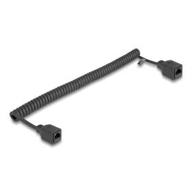   Delock RJ45 tekercselt kábel jack aljzatba Cat.5e UTP 1 m - 3 m fekete