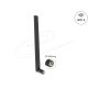 Delock WiFi 6 antenna RP-SMA-dugó 3 - 6 dBi mindenirányú, dönthető csatlakozással (fekete színű)