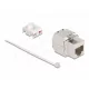 Delock Keystone modul RJ45 aljzat az LSA Cat.8.1-hez fémretesszel, szerszám nélkül