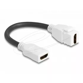   Delock Keystone modulkábel HDMI anya-hüvely 8K 60 Hz 20 cm fehér