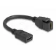 Delock Keystone modul kábel HDMI anya-alj 8K 60 Hz 20 cm fekete