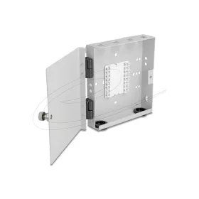   Delock Optikai szálas fali doboz 4 x SC Simplex vagy LC Duplex adapterhez, fémburkolatos