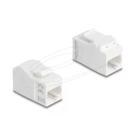   Delock Keystone modul összekötő RJ45 aljzat RJ45 aljzat, Cat.6A UTP, fehér