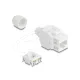 Delock Keystone modul RJ45 aljzat LSA Cat.6A UTP 180  szerszám nélküli, kábelátvezetővel