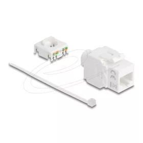   Delock Keystone modul RJ45 aljzat LSA, Cat.6A UTP 180  szerszám nélküli