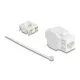 Delock Keystone modul RJ45 aljzat LSA, Cat.6A UTP 180  szerszám nélküli
