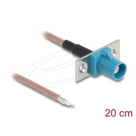   Delock Antenna kábel FAKRA Z anya   nyílt kábelek RG-316 20 cm 2 előrelyukasztott nyílással