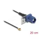 Delock Antenna kábel FAKRA C apa - MHF  I apa 1,13 - 20 cm 1 előrelyukasztott nyílással