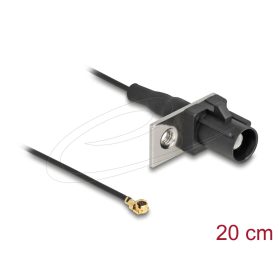   Delock Antenna kábel FAKRA A apa - MHF  I apa 1,13 - 20 cm 1 előrelyukasztott nyílással
