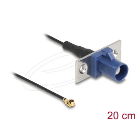   Delock Antenna kábel FAKRA C apa - MHF  I apa 1,13 - 20 cm 2 előrelyukasztott nyílással
