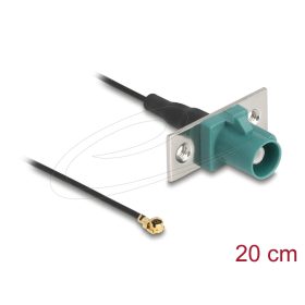   Delock Antennakábel FAKRA E-dugó - MHF  I-dugó 1,13 - 20 cm 2 előre lyukasztott lyukkal