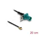 Delock Antenna kábel FAKRA Z apa - MHF  I apa 1,13 - 20 cm 2 előrelyukasztott nyílással