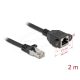 Delock Hálózat bővítő kábel S/FTP RJ45 apa - RJ45 anya Cat.6A, 2 m fekete
