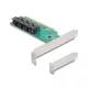 Delock PCI Express 16 kártya 4 x belső SFF-8643 NVMe-hez - elágazás - alacsony profilú formatényező (90777)