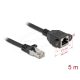 Delock Hálózat bővítő kábel S/FTP RJ45 apa - RJ45 anya Cat.6A, 5 m fekete