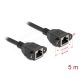 Delock Hálózat bővítő kábel S/FTP RJ45 anya - RJ45 anya Cat.6A, 5 m fekete