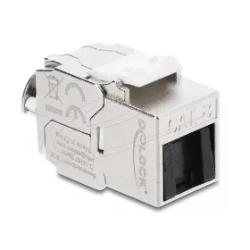  Delock Keystone modul RJ45 aljzat   LSA Cat.8.1, árnyékolt, reteszelő kapoccsal és porvédő fedéllel, kábelszorító nélkül