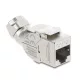 Delock Keystone modul RJ45 aljzat   LSA, Cat.6A, szerszám nélküli, 45 -os hajlítású, árnyékolt