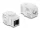 Delock Keystone modul RJ45 aljzat   LSA Cat.6 UTP, szerszám nélküli, porvédő fedéllel, fehér / fekete
