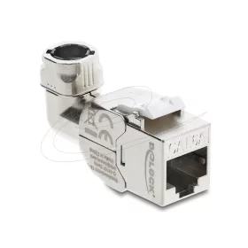  Delock Keystone modul RJ45 aljzat   LSA, Cat.6A, szerszám nélküli, 90 -os hajlítású, árnyékolt