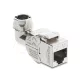 Delock Keystone modul RJ45 aljzat   LSA, Cat.6A, szerszám nélküli, 90 -os hajlítású, árnyékolt