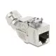 Delock Keystone modul RJ45 aljzat   LSA Cat.6A, fémreteszes, szerszám nélküli, 45 -ban elforgatható, árnyékolt