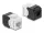 Delock Keystone modul RJ45 aljzat   LSA Cat.6 UTP, szerszám nélküli, fekete / fehér