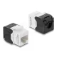 Delock Keystone modul RJ45 aljzat   LSA Cat.6 UTP, szerszám nélküli, fekete / fehér